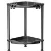 Lifewit 3 Tier Floor Standing Shower Caddy Corner, Plastic Bathroom Organizer Shelf Rack for Storage Shampoo, Body Wash Care, Skincare, Black(Black)