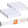 Lifewit 5 Pack Drawer Dividers 4″ High, 11-17″ Adjustable Dresser Drawer Organizers for Clothes, Expandable Dresser Separators in Bedroom/Bathroom/Kitchen/Vanity/Office Organization and Storage, White(12)