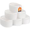Lifewit 6 Pack Woven Baskets for Storage, Cotton Rope Baskets Cube Storage Bins, Cute Small Shelf Baskets for Organizing, Round Storage Box Caddy for Closet, Living Room, Bedroom, Playroom, White(White)