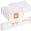 Lifewit 9 Pack Drawer Dividers 4″ High, 10.5-16.5″ Dresser Drawer Divider, Adjustable Drawer Organizers for Clothes, Plastic Drawers Separators for Dresser, Bedroom, Bathroom, Kitchen, Office(9)