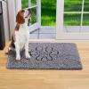 Lifewit Chenille Indoor Doormat Traps Mud and Water, Non Slip Low-Profile Rug Doormats for Muddy Shoes and Dog Paws, Machine Washable Doormat for Pet Entry, Back Door, Mud Room, 24 × 36 in, Grey(Grey)