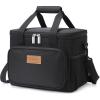 Lifewit Medium Lunch Bag Insulated Lunch Box Soft Cooler Cooling Tote for Adult Men Women, Dark Gray 12-Can (9L)(Black)