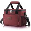 Lifewit Medium Lunch Bag Insulated Lunch Box Soft Cooler Cooling Tote for Adult Men Women, Dark Gray 12-Can (9L)(Burgundy)