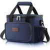 Lifewit Medium Lunch Bag Insulated Lunch Box Soft Cooler Cooling Tote for Adult Men Women, Dark Gray 12-Can (9L)(Dark Blue)