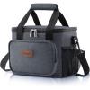 Lifewit Medium Lunch Bag Insulated Lunch Box Soft Cooler Cooling Tote for Adult Men Women, Dark Gray 12-Can (9L)(Dark Gray)