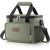 Lifewit Medium Lunch Bag Insulated Lunch Box Soft Cooler Cooling Tote for Adult Men Women, Dark Gray 12-Can (9L)(Dark Green)