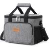 Lifewit Medium Lunch Bag Insulated Lunch Box Soft Cooler Cooling Tote for Adult Men Women, Dark Gray 12-Can (9L)(Gray)