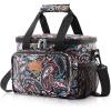 Lifewit Medium Lunch Bag Insulated Lunch Box Soft Cooler Cooling Tote for Adult Men Women, Dark Gray 12-Can (9L)(Paisley)