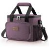 Lifewit Medium Lunch Bag Insulated Lunch Box Soft Cooler Cooling Tote for Adult Men Women, Dark Gray 12-Can (9L)(Purple)