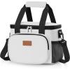 Lifewit Medium Lunch Bag Insulated Lunch Box Soft Cooler Cooling Tote for Adult Men Women, Dark Gray 12-Can (9L)(Sliver Gray)