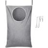 Lifewit Over Door Laundry Hamper, Large Collapsible Hanging Laundry Hamper, Hanging Laundry Basket Bag for Bathroom Bedroom Dirty Clothes Storage Organizer, Light Gray(Light Gray)