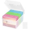 Lifewit Photo Storage Box 5×7 Photo Case, 7 pcs Inner Photo Storage Containers, Clear Photo Boxes, Seed Organizer Craft Storage Box for Cards Pictures Stamps Office Supplies with 1 Sheet Label Sticker(Multicolor)
