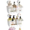 Lifewit Shower Caddy Suction Cup, 10.4inch Removable Shower Shelves for Inside Shower, NO-Drilling Bathroom Organizers and Storage Rack for Shampoo Strong Vacuum Suction, 2 Pack(2)