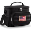Lifewit Tactical Lunch Box for Men, Insulated Lunch Bag, 9L 12Can, Black(Black)
