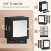Lifewit Jewelry Box 360° Rotating, Large Adjustable Angle Mirror, Jewelry Storage Case with 6 Drawers, Open Design, Jewelry Organizer for Ring Necklace Earring Bracelet, Great Gift, Creamy White(Inky Black)