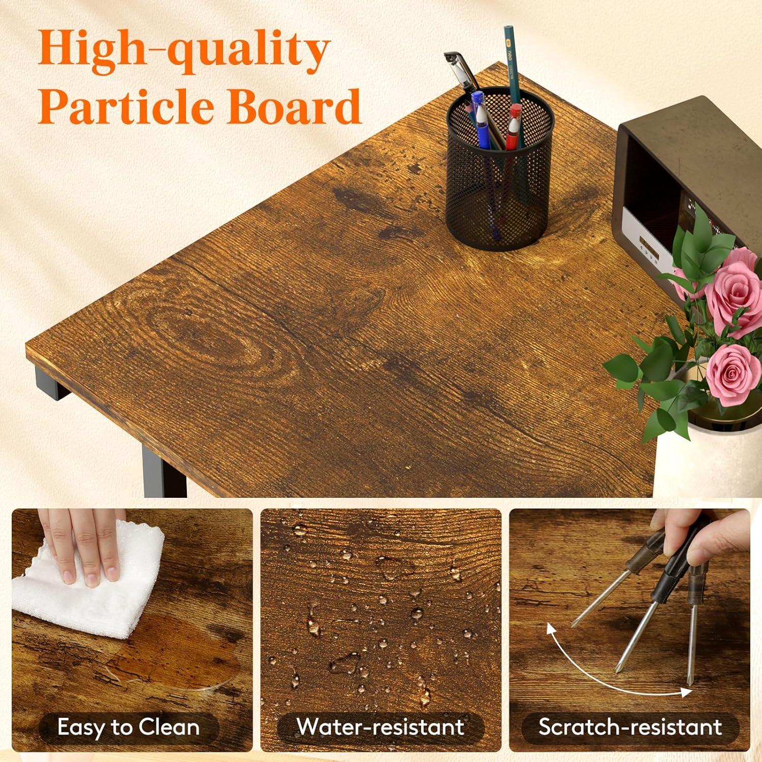 imageLifewit 4 Tier Printer Stand with 3 Power Outlets Wheels and Adjustable Storage Shelf for Home Office Rolling Printer Cart for Shredder Scanner Fax Rustic BrownRustic Brown