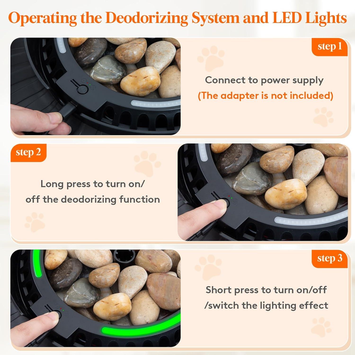 imageLifewit Litter Box Cat with Faux Plant ampamp Scoop Hidden Enclosure Litter Tray with Odor Control ampamp Carbon Filter in Living Room Bedroom Corner BlackBlack