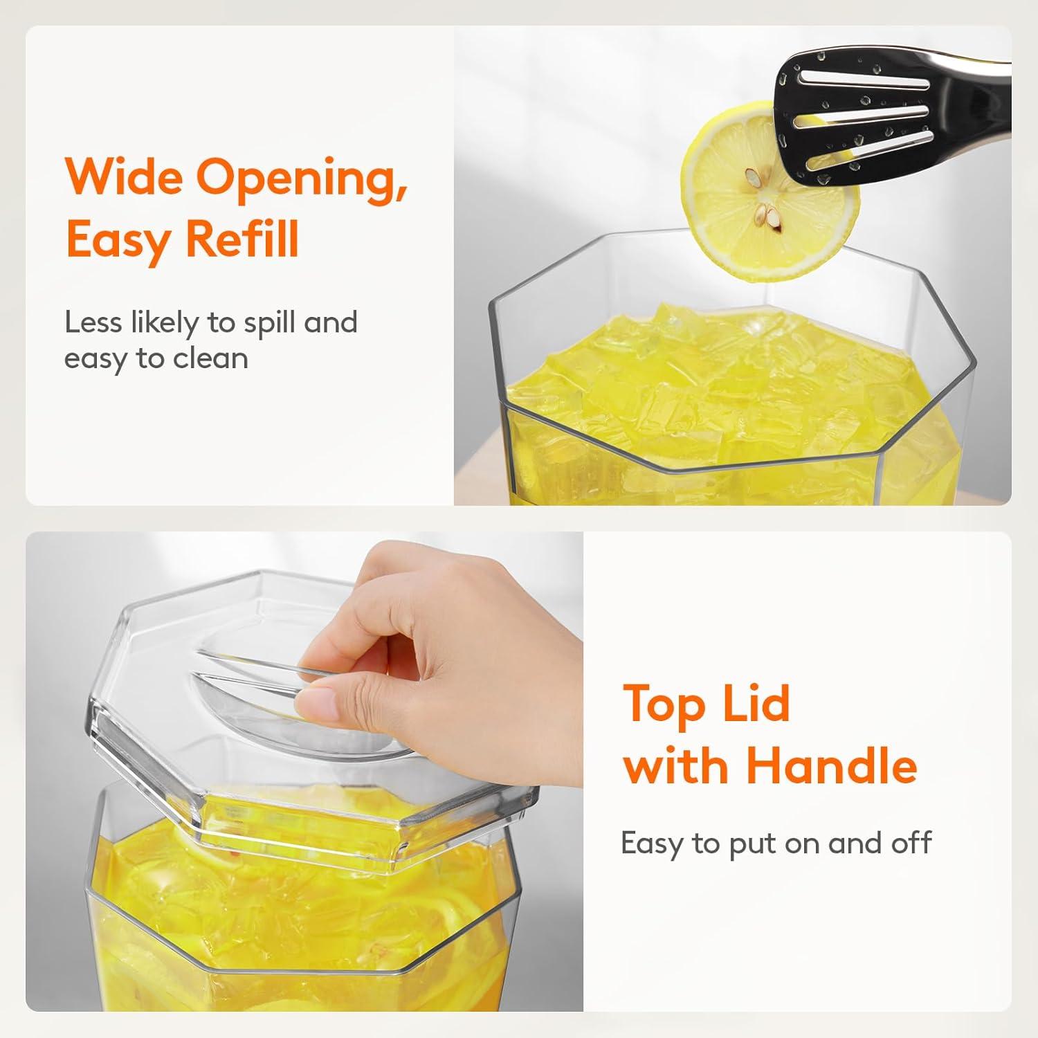 imageLifewit 1 Gallon Plastic Drink Dispenser for Parties Clear Beverage Container for JuiceTeaSoda Drink Pitcher with Leakproof Spigot BPA Free Lemonade Stand Supplies2