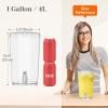 Lifewit 1 Gallon Plastic Drink Dispenser for Parties, Clear Beverage Container for Juice/Tea/Soda, Drink Pitcher with Leakproof Spigot, BPA Free Lemonade Stand Supplies(2)