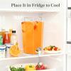 Lifewit 1 Gallon Plastic Drink Dispenser for Parties, Clear Beverage Container for Juice/Tea/Soda, Drink Pitcher with Leakproof Spigot, BPA Free Lemonade Stand Supplies(2)