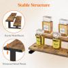Lifewit 13.9 Inch Cologne Organizer for Men, 4 Tier Wooden Perfume Stand, Display Riser Shelf for Fragrance, Aftershave, Skincare Makeup for Vanity, Bedroom, Bathroom Storage, Rustic Brown, 1 Pcs(1)