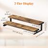 Lifewit 13.9 Inch Cologne Organizer for Men, 4 Tier Wooden Perfume Stand, Display Riser Shelf for Fragrance, Aftershave, Skincare Makeup for Vanity, Bedroom, Bathroom Storage, Rustic Brown, 1 Pcs(1)