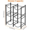Lifewit 5 Gallon Water Jug Holder, 3 Tier Water Bottle Stand, Heavy Duty Water Dispenser Rack with 3 Slots for Gallon Jugs, Detachable Water Storage Shelf Organizer for Home Living Room Office, Black(6-slot)