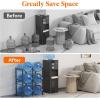 Lifewit 5 Gallon Water Jug Holder, 3 Tier Water Bottle Stand, Heavy Duty Water Dispenser Rack with 3 Slots for Gallon Jugs, Detachable Water Storage Shelf Organizer for Home Living Room Office, Black(6-slot)
