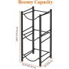 Lifewit 5 Gallon Water Jug Holder, 3 Tier Water Bottle Stand, Heavy Duty Water Dispenser Rack with 3 Slots for Gallon Jugs, Detachable Water Storage Shelf Organizer for Home Living Room Office, Black(3-slot)