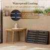 Lifewit Bamboo Bath Mat for Non Slip, 1 Pcs 21×14.2 inches Foldable Wooden Shower Mat, Waterproof Bamboo Floor Mat for Bathroom Sauna Spa Pool Indoor Outdoor Use, Wood(Black)