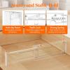 Lifewit Clear Drawer Dividers Adjustable Clothes Drawer Organizers, Expandable Drawer Separators, 5 Pack, 4″ High/11-17 Long(Clear)
