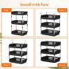 Lifewit Fruit Basket for Kitchen Counter, 3 Tier Fruit Bowl with Banana Hanger, Vegetable Storage Stand Holder Organizer for Bread Snack Produce, Black
