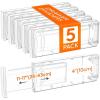 Lifewit Clear Drawer Dividers Adjustable Clothes Drawer Organizers, Expandable Drawer Separators, 5 Pack, 4″ High/11-17 Long(Clear)