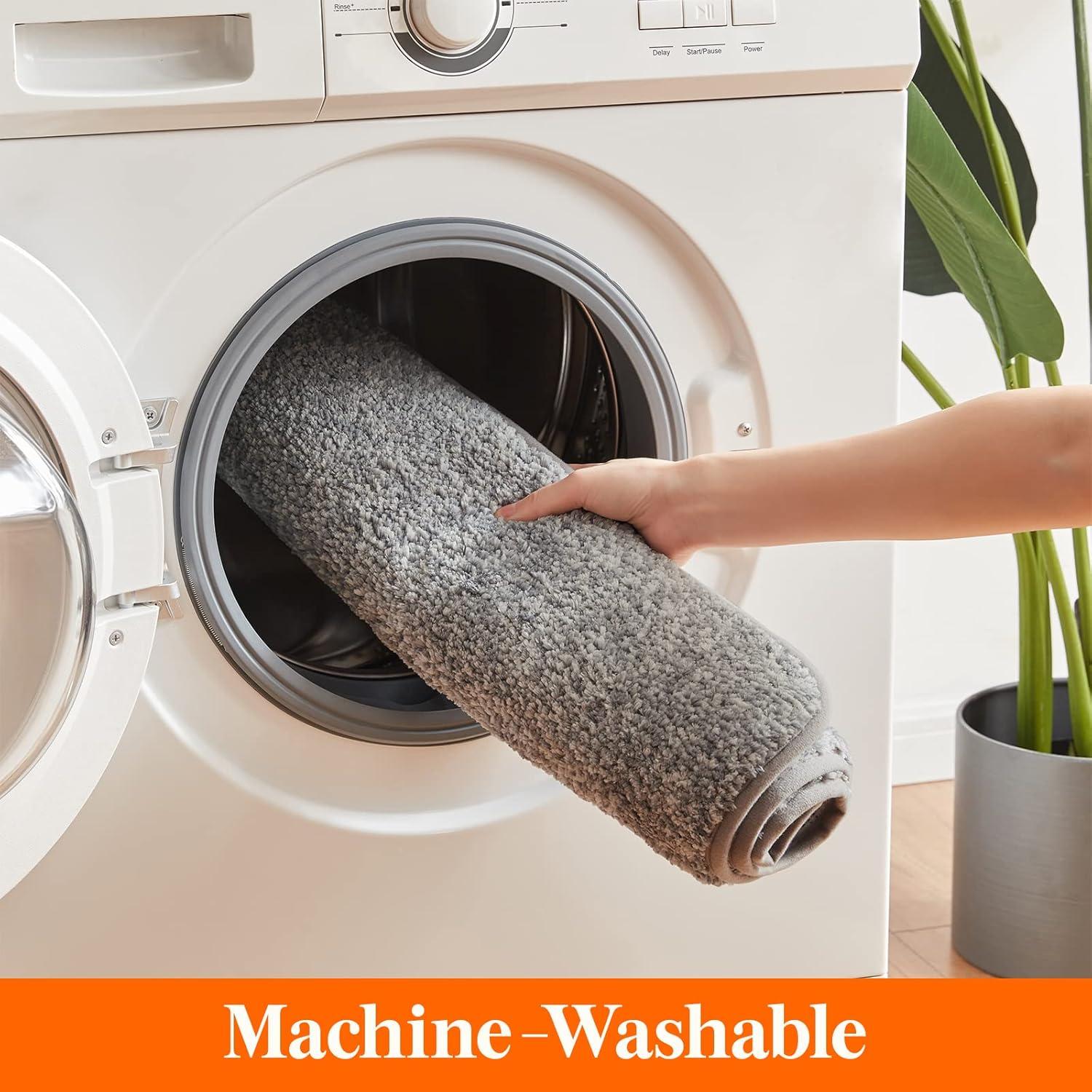 imageLifewit Door Mat Water Absorbent Low Profile Machine Washable Doormat for Indoor Non Slip Rubber Entrance Rug Dirt Trapper Mats Shoes Scraper for Entry Patio Porch Front Door 35quotquot x 24quotquot GreyGrey
