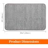 Lifewit Door Mat Water Absorbent Low Profile Machine Washable Doormat for Indoor Non Slip Rubber Entrance Rug Dirt Trapper Mats Shoes Scraper for Entry, Patio, Porch, Front Door, 35″” x 24″”, Grey(Grey)