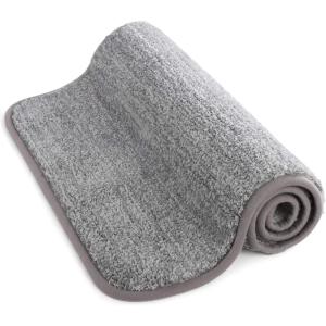 Lifewit Door Mat Water Absorbent Low Profile Machine Washable Doormat for Indoor Non Slip Rubber Entrance Rug Dirt Trapper Mats Shoes Scraper for Entry, Patio, Porch, Front Door, 35″” x 24″”, Grey(Grey)