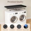 Lifewit Washer Dryer Countertop, Spice Type, 54″ Length x 27.5″ Width Melamine Covers with Edge Rails for The Top, Laundry Room Storage and Organization, Black(Black)