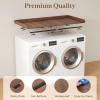 Lifewit Washer Dryer Countertop, Spice Type, 54″ Length x 27.5″ Width Melamine Covers with Edge Rails for The Top, Laundry Room Storage and Organization, Black(Walnut)