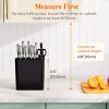 Lifewit Knife Block without Knives, Large Plastic Universal Knife Block Holder with Detachable Slots, Hold Up to 25 Knives, Scissors, and Sharpening Rods, Kitchen Storage Organizer for Counter, Black