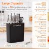 Lifewit Knife Block without Knives, Large Plastic Universal Knife Block Holder with Detachable Slots, Hold Up to 25 Knives, Scissors, and Sharpening Rods, Kitchen Storage Organizer for Counter, Black