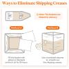 Lifewit 6 Pack Storage Cubes, 11 Inch Cotton Rope Woven Baskets, Foldable Decorative Cube Storage Bins, Hand Storage Box for Organizing Home Organizers with Handles for Shelves, Closet, White & Brown(White & Brown)