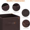 Lifewit 13 Inch Cube Storage Bins, Storage Cubes Foldable Medium Decorative Fabric Storage Baskets for Organizing Home Organizers with Handles for Shelves, Closet, Set of 8, 36L Grey(Brown)