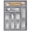 Lifewit Silverware Tray, Deep Wide Cutlery Drawer Organizer Storage for Kitchen, Plastic Flatware Utensil Holder Divider for Spoons Forks Knives Tableware, 6 Compartment, Black(Gray)