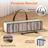 Lifewit CD Storage Bags, Clear PVC Plastic CD Case Holder with Handles, Front Window Zipper Design, Stackable Media Organizer Box for Albums, Hold up to 100 Pcs CDs (50 Each), 2 Pack(8)