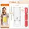 Lifewit 1.6 Gallon Drink Dispenser for Parties, 6L Plastic Beverage Container with Stand for Juice/Tea/Soda & Lemonade, BPA Free Clear Water Pitcher with Spigot for Mimosa Bar, Party Hosting(1)