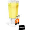 Lifewit 1.6 Gallon Drink Dispenser for Parties, 6L Plastic Beverage Container with Stand for Juice/Tea/Soda & Lemonade, BPA Free Clear Water Pitcher with Spigot for Mimosa Bar, Party Hosting(1)