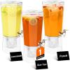 Lifewit 1.6 Gallon Drink Dispenser for Parties, 6L Plastic Beverage Container with Stand for Juice/Tea/Soda & Lemonade, BPA Free Clear Water Pitcher with Spigot for Mimosa Bar, Party Hosting(3)