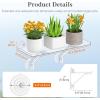 Lifewit Extra Wide & Strong Window Plant Floating Shelves 2 Pack, Heavy Duty Acrylic Suction Cup Shelf, Window Sill Extender for Indoor Succulent Plants, Micro Greens, Seed Starter Pots, Herb Planters(3)