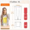 Lifewit 1 Gallon Drink Dispenser for Parties 2 Pcs, Plastic Beverage Container for Juice/Tea/Soda with Stand & Ice Core, Clear Lemonade Dispenser with Spigot, BPA Free Water Pitcher for Fridge(2)