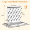 Lifewit Large Baby Bottle Drying Rack, 15 Hooks Vertical Rack Dryer with Removable Pacifiers Box, Drip Tray, Space Saving Countertop Holder Organizer for Weighted Straws, Pump Parts(without Drain Mat)
